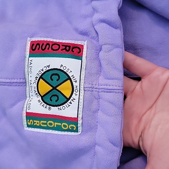 NWT Cross Colours Black Lives Are Loved Hooded Sweatshirt Purple small - Picture 3 of 10